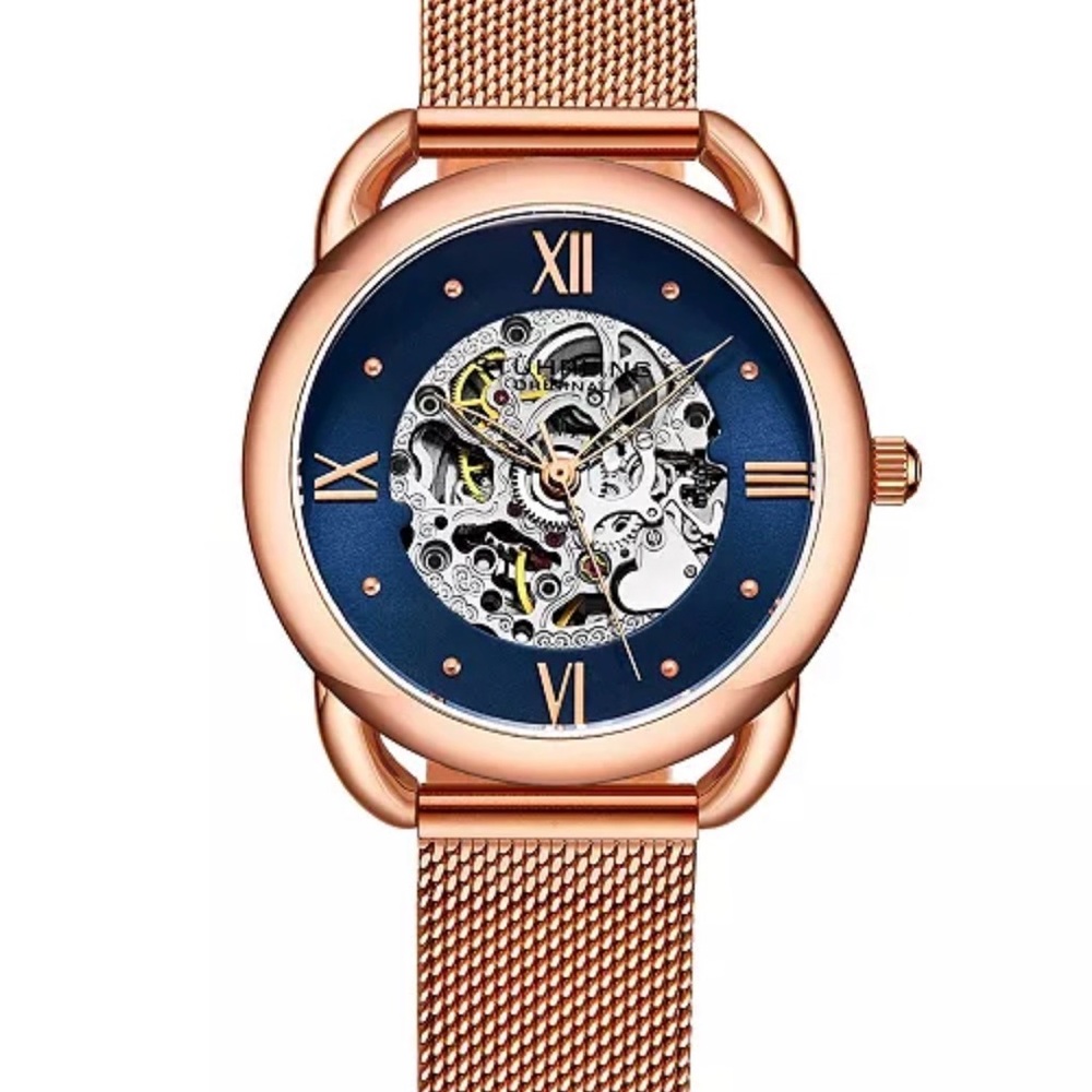 StuhrlingWomen's Automatic Rose Gold-Tone Mesh Bracelet Watch 36mm 3990M-3